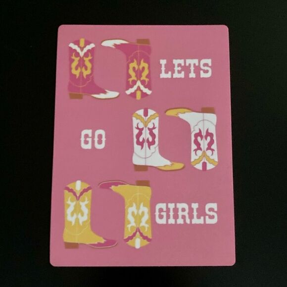 “Let’s Go Girls” Cowboy Boots Magnet - Picture 3 of 3